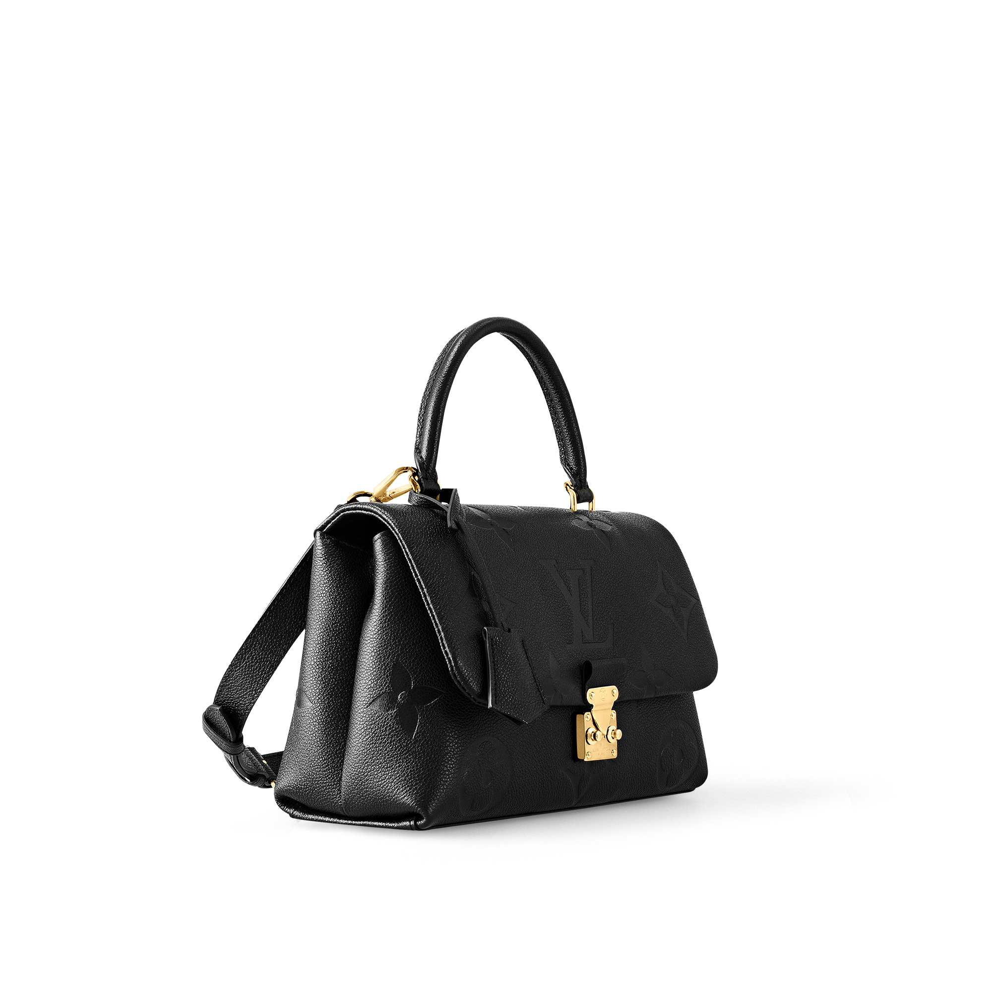 入手困難♪【LOUIS VUITTON】Madeleine MM Monogram Black Madeleine MM Monogram Empreinte Leather - Women - Handbags